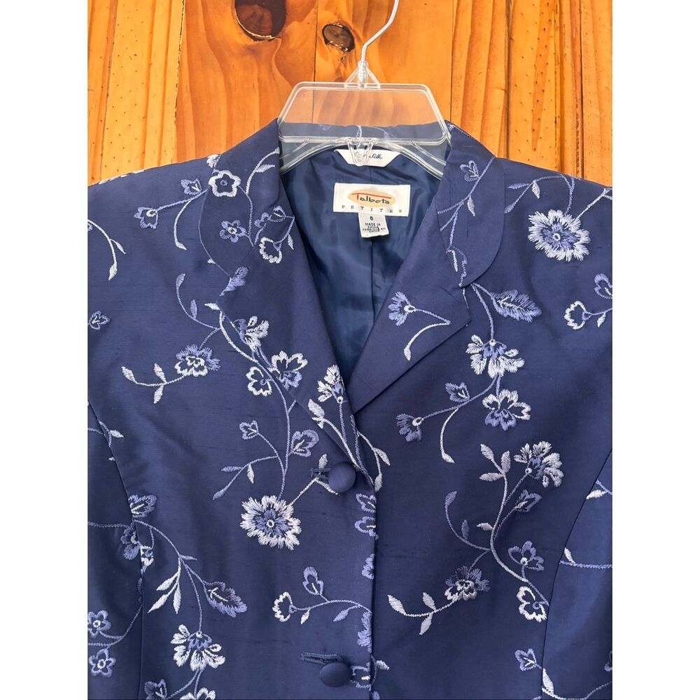 Talbots Silk Embroidered Jacket - Picture 2 of 6